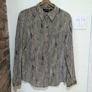 Liz Claiborne - 100% silk snake print shirt sz 10